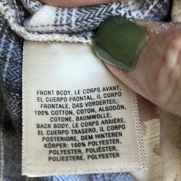 Anthropologie Holding Horses Willow Ridge Plaid Flannel Shirt W Swiss Dots Small - Picture 10 of 11